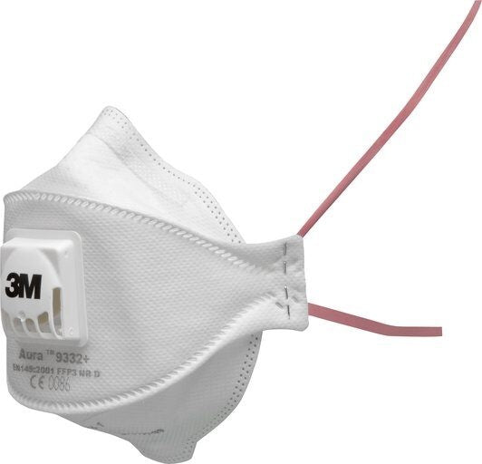 3M Aura 9332+ Fijnstofmasker zijaanzicht